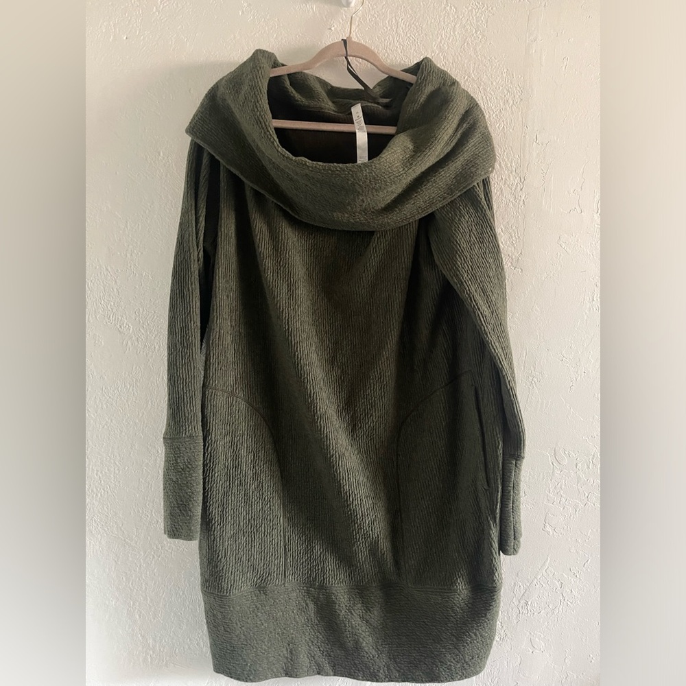 Lululemon Along the Way Dress Heathered Dark Olive XL